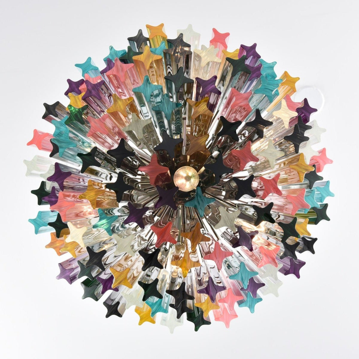 Prismatic Glass Colorful Chandelier