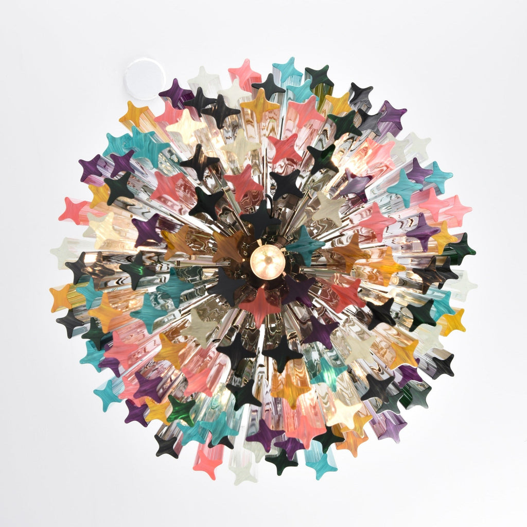 Prismatic Glass Colorful Chandelier