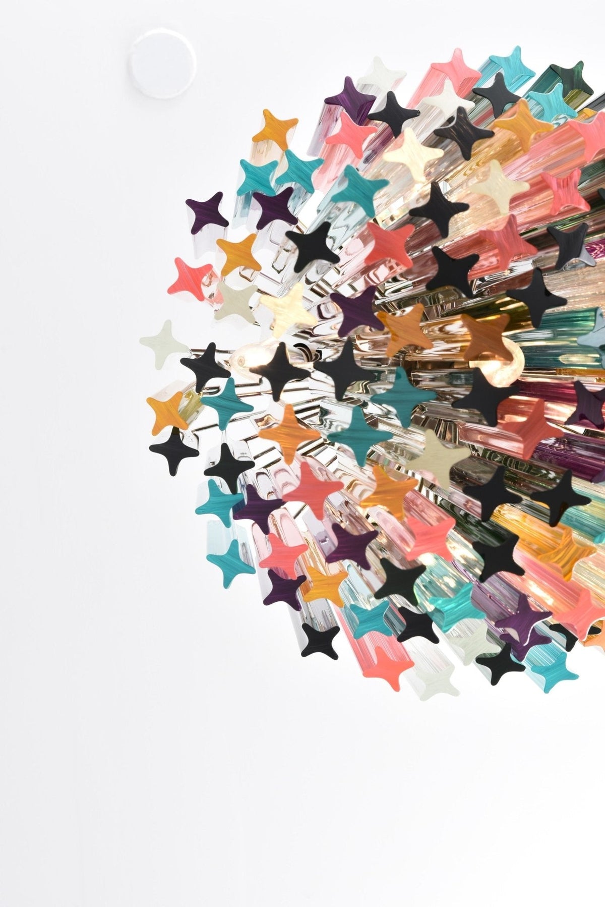 Prismatic Glass Colorful Chandelier