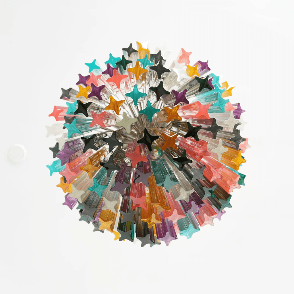 Prismatic Glass Colorful Chandelier