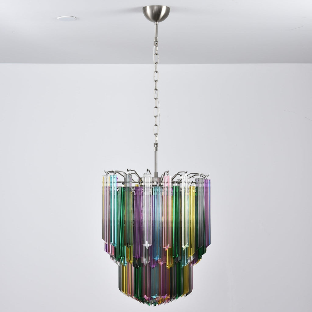 Prismatic Glass Colorful Chandelier