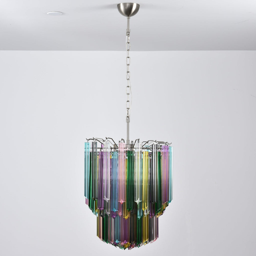 Prismatic Glass Colorful Chandelier