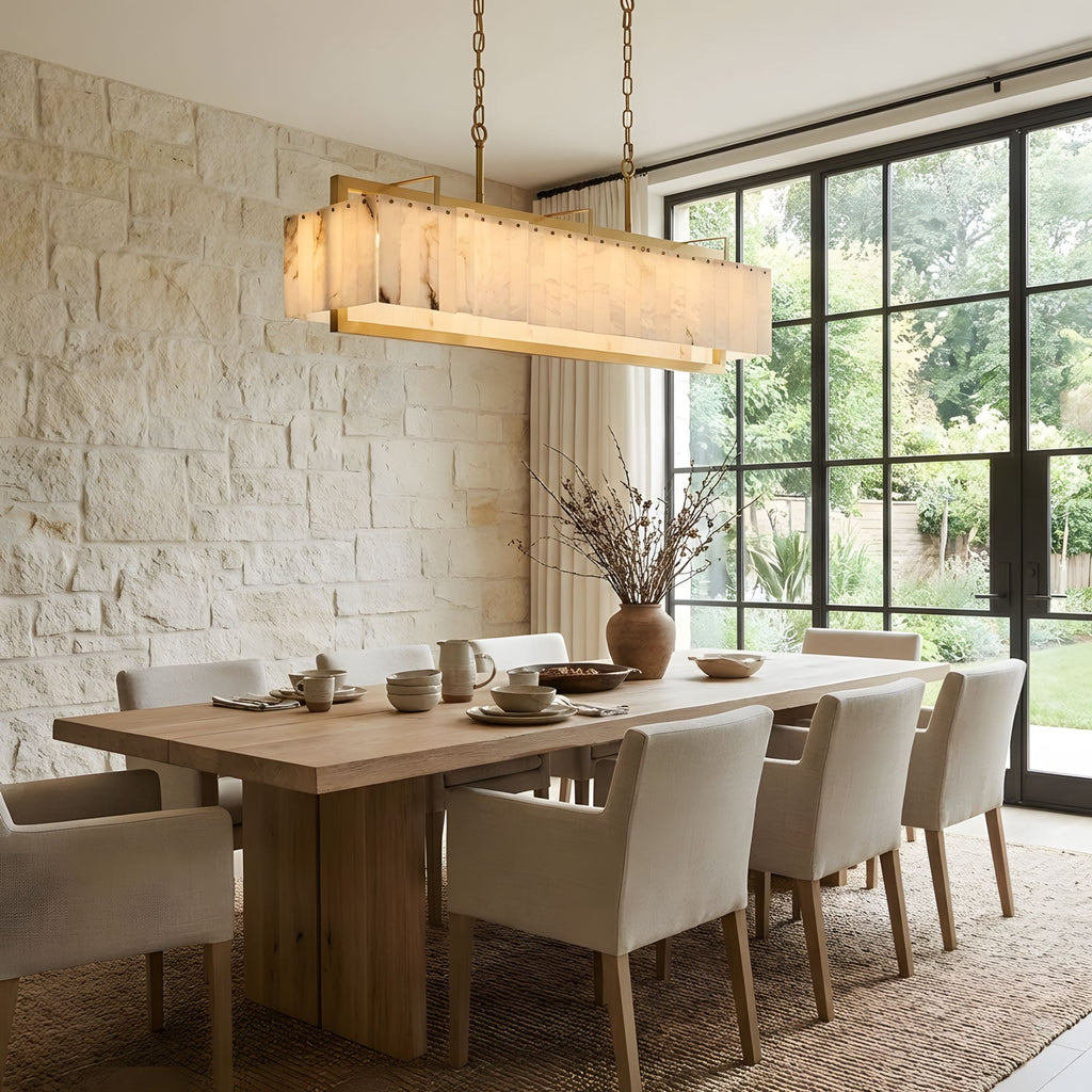 Solstice Bar Alabaster Chandelier