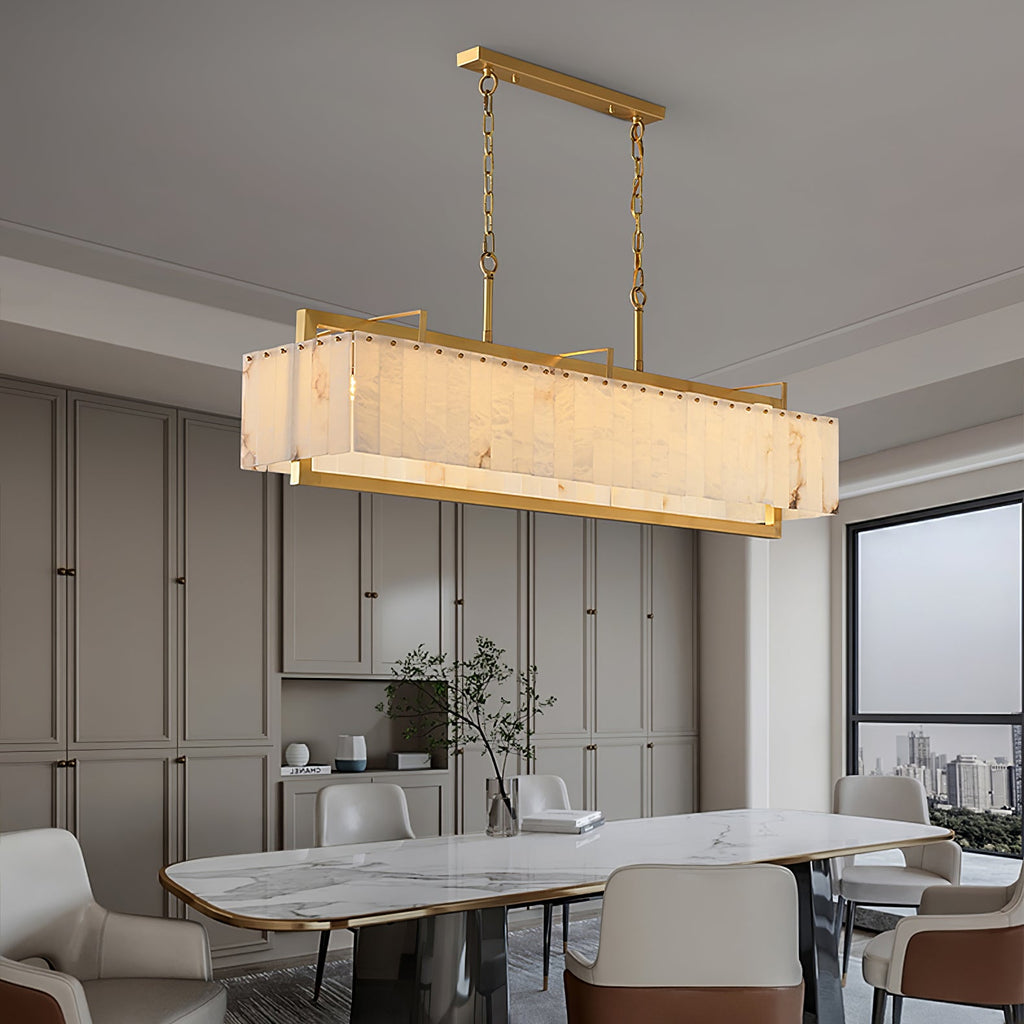 Solstice Bar Alabaster Chandelier