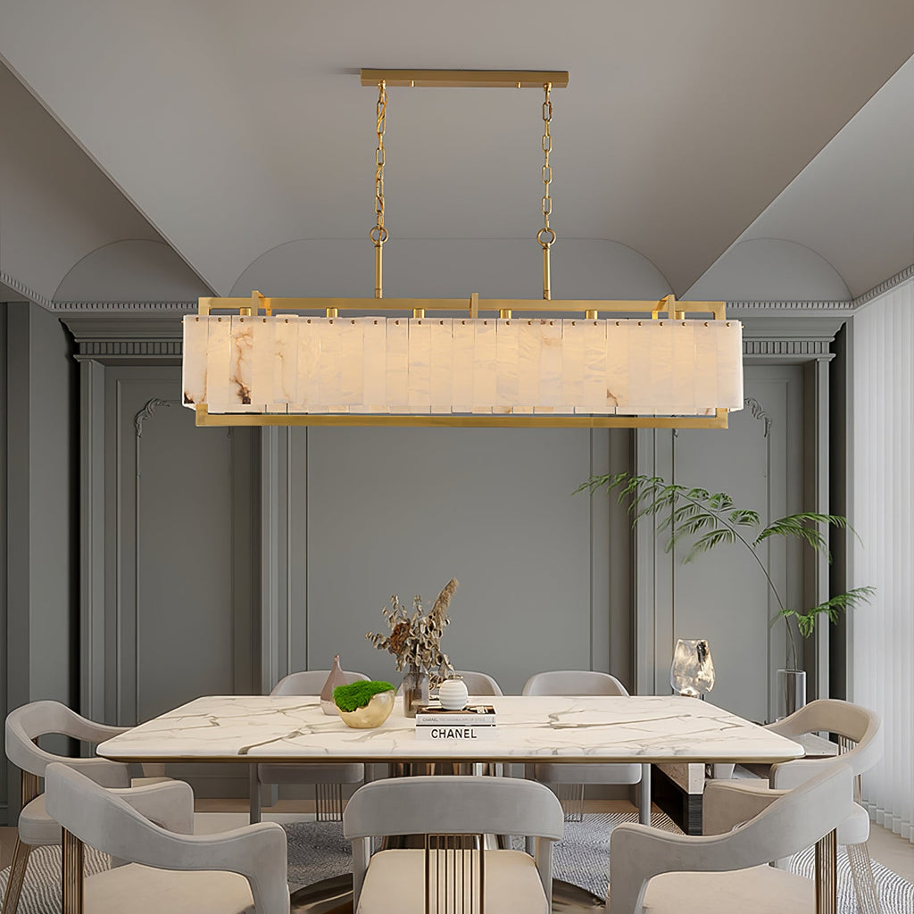 Solstice Bar Alabaster Chandelier