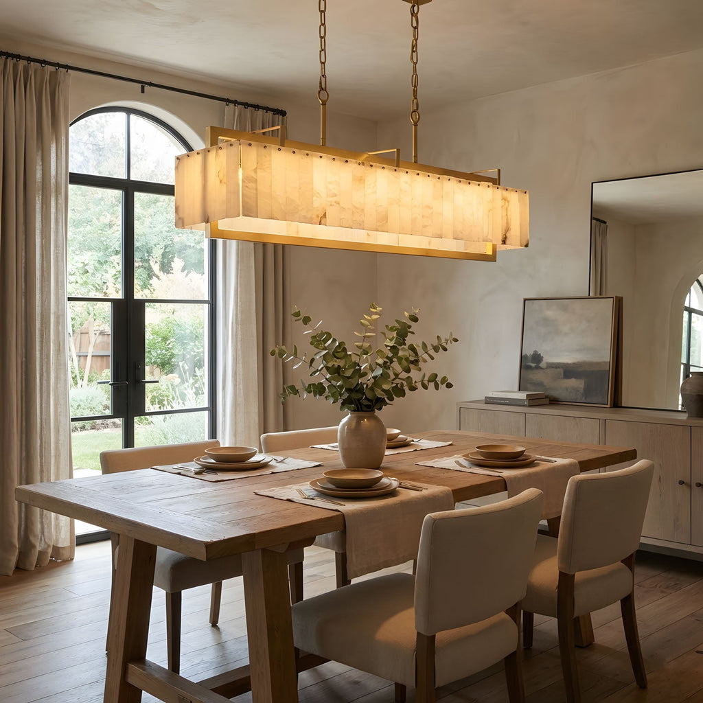 Solstice Bar Alabaster Chandelier
