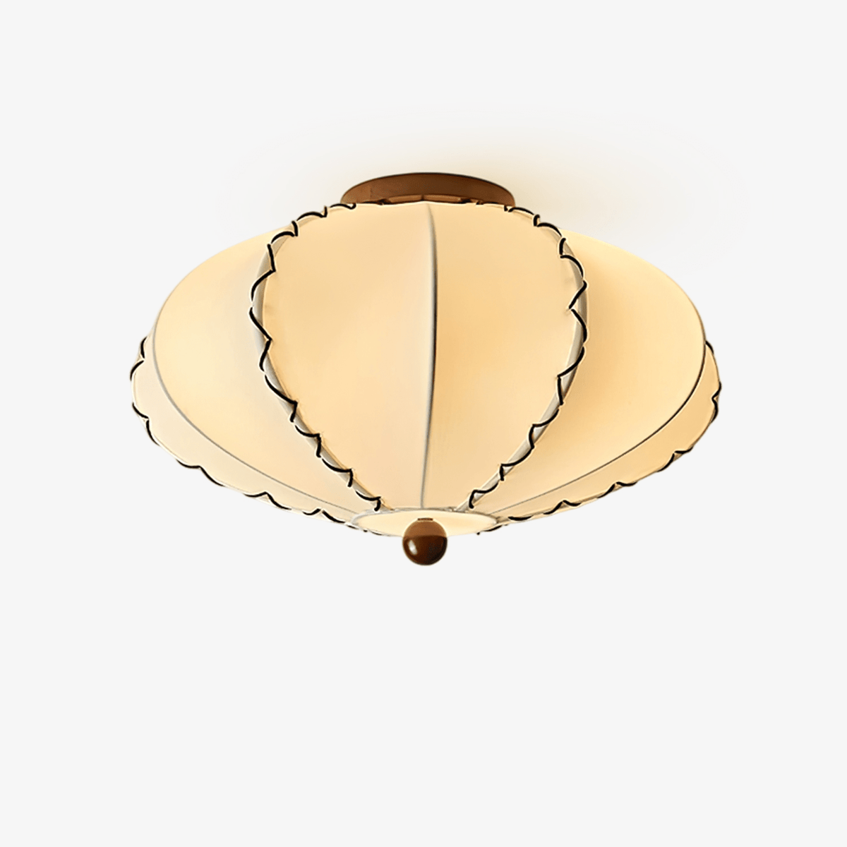 Calloped Edge Fabric Ceiling Light