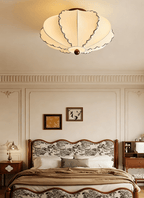 Calloped Edge Fabric Ceiling Light