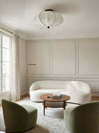Calloped Edge Fabric Ceiling Light