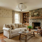 Calloped Edge Fabric Ceiling Light