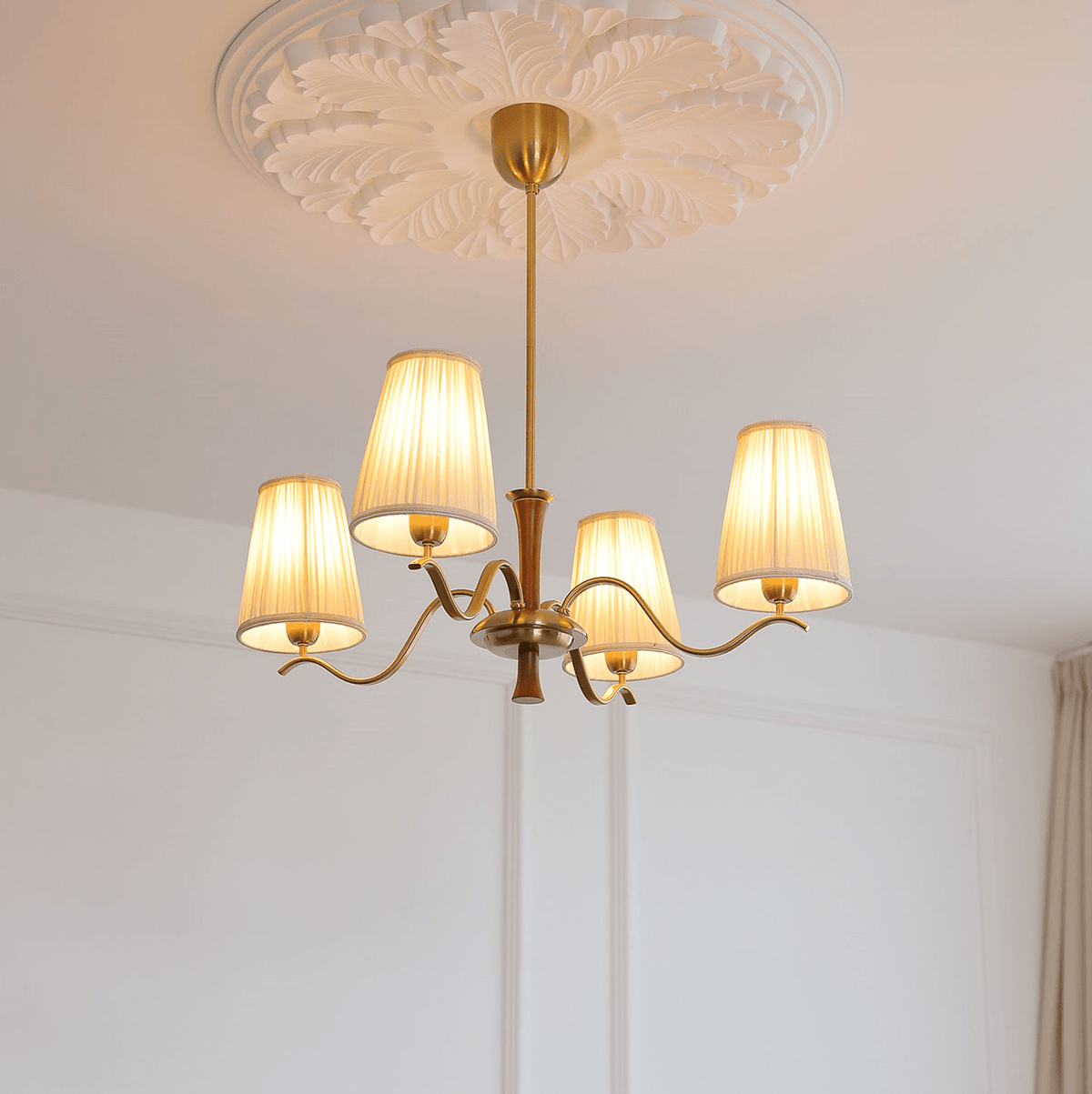 Cream Fabric Chandelier