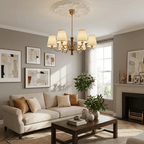 Cream Fabric Chandelier