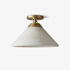 Aveline Alabaster Cone Flush Mount