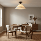Aveline Alabaster Cone Flush Mount