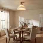 Aveline Alabaster Cone Flush Mount