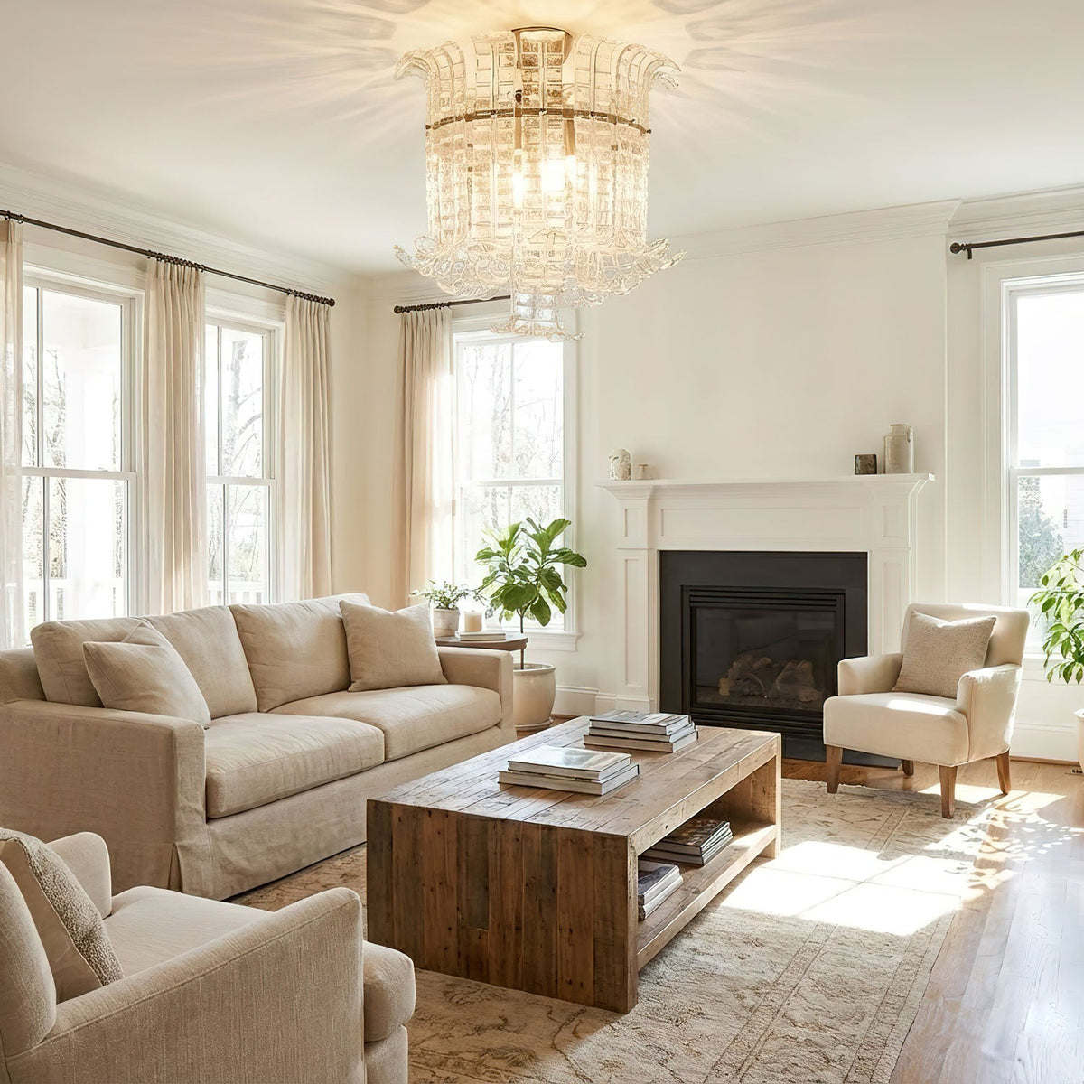 Calista Glass Ceiling Lamp