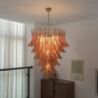 Amber Leaf Cascade Chandelier