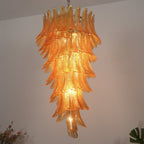 Amber Leaf Cascade Chandelier
