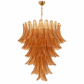 Amber Leaf Cascade Chandelier