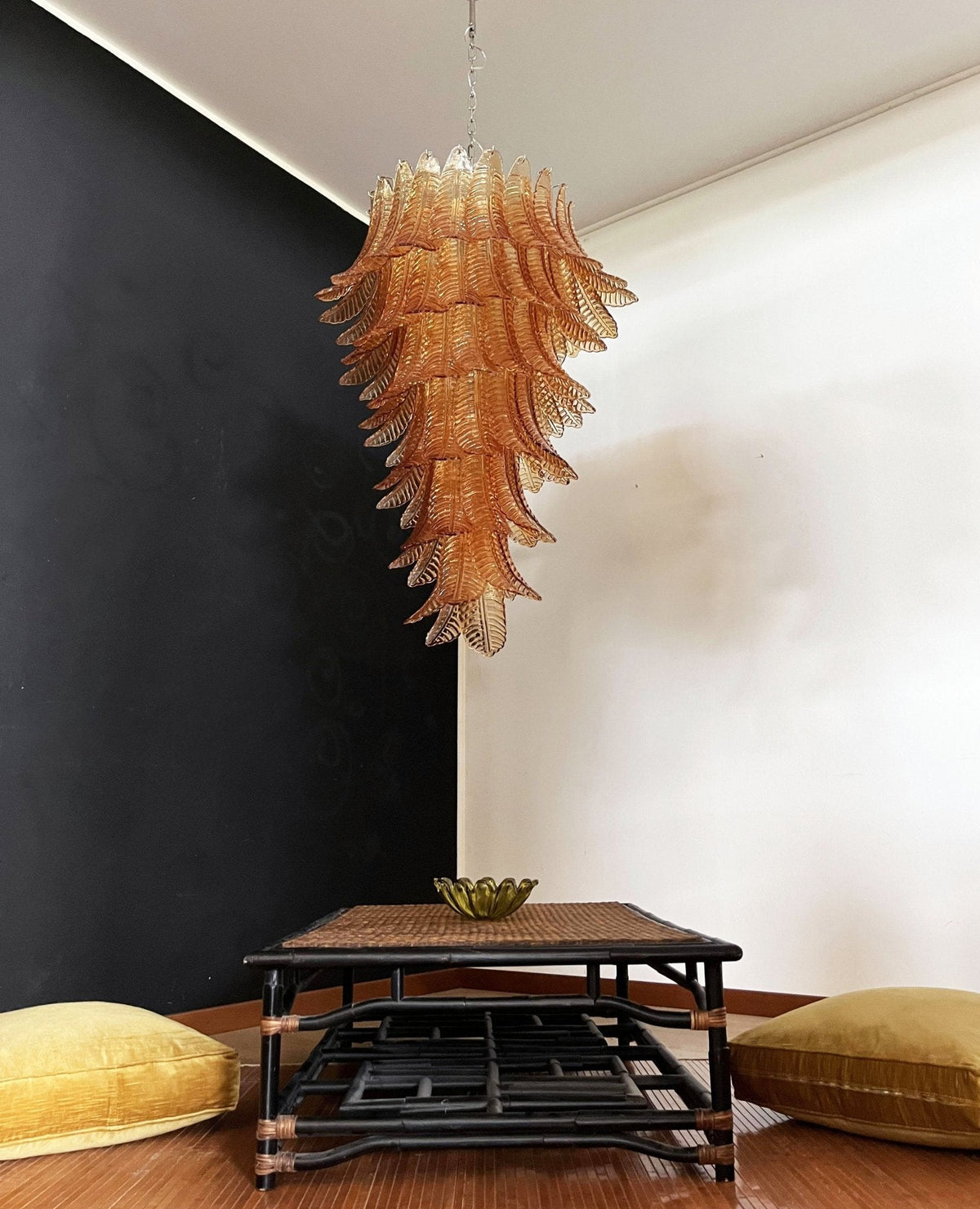 Rosalind Glass Amber Chandelier