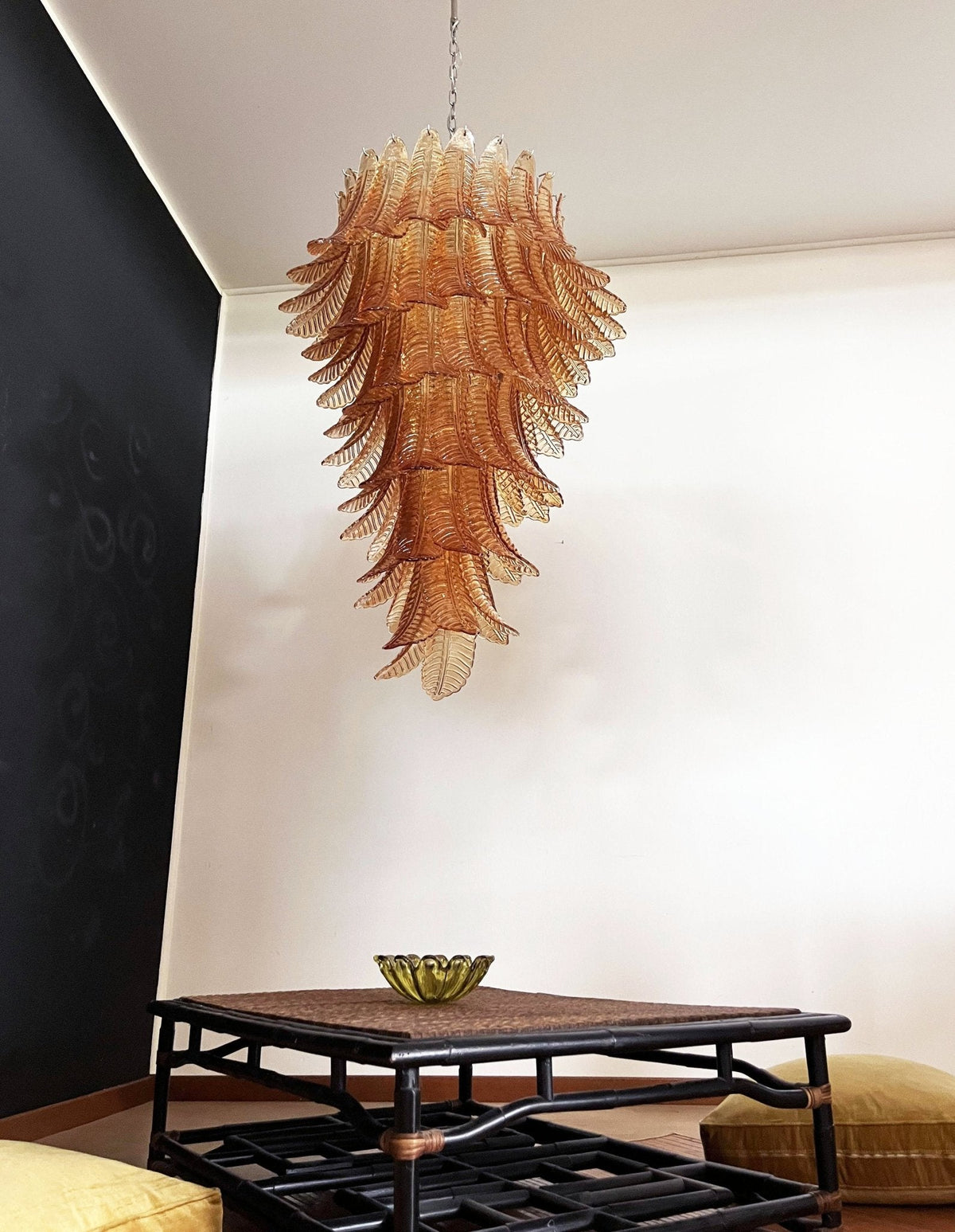 Rosalind Glass Amber Chandelier