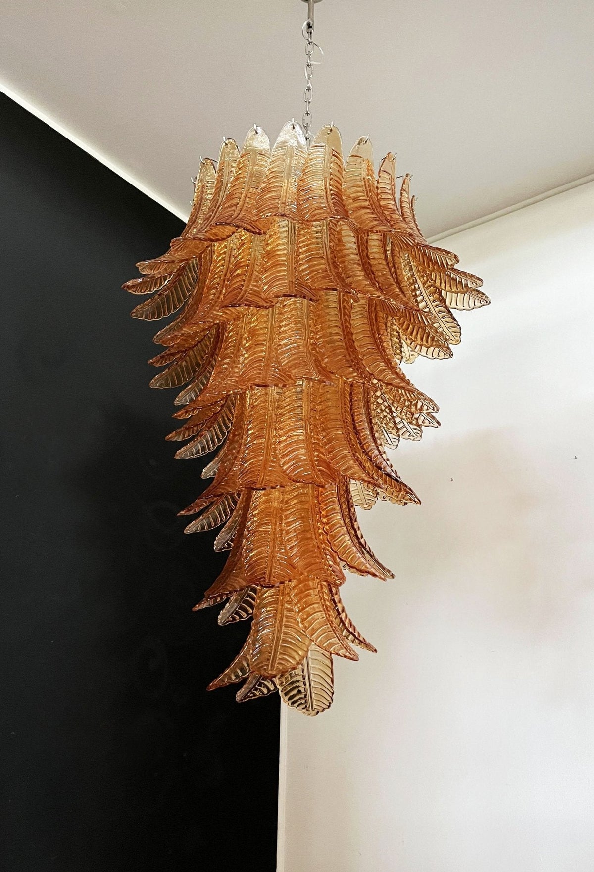 Rosalind Glass Amber Chandelier