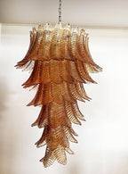 Rosalind Glass Amber Chandelier