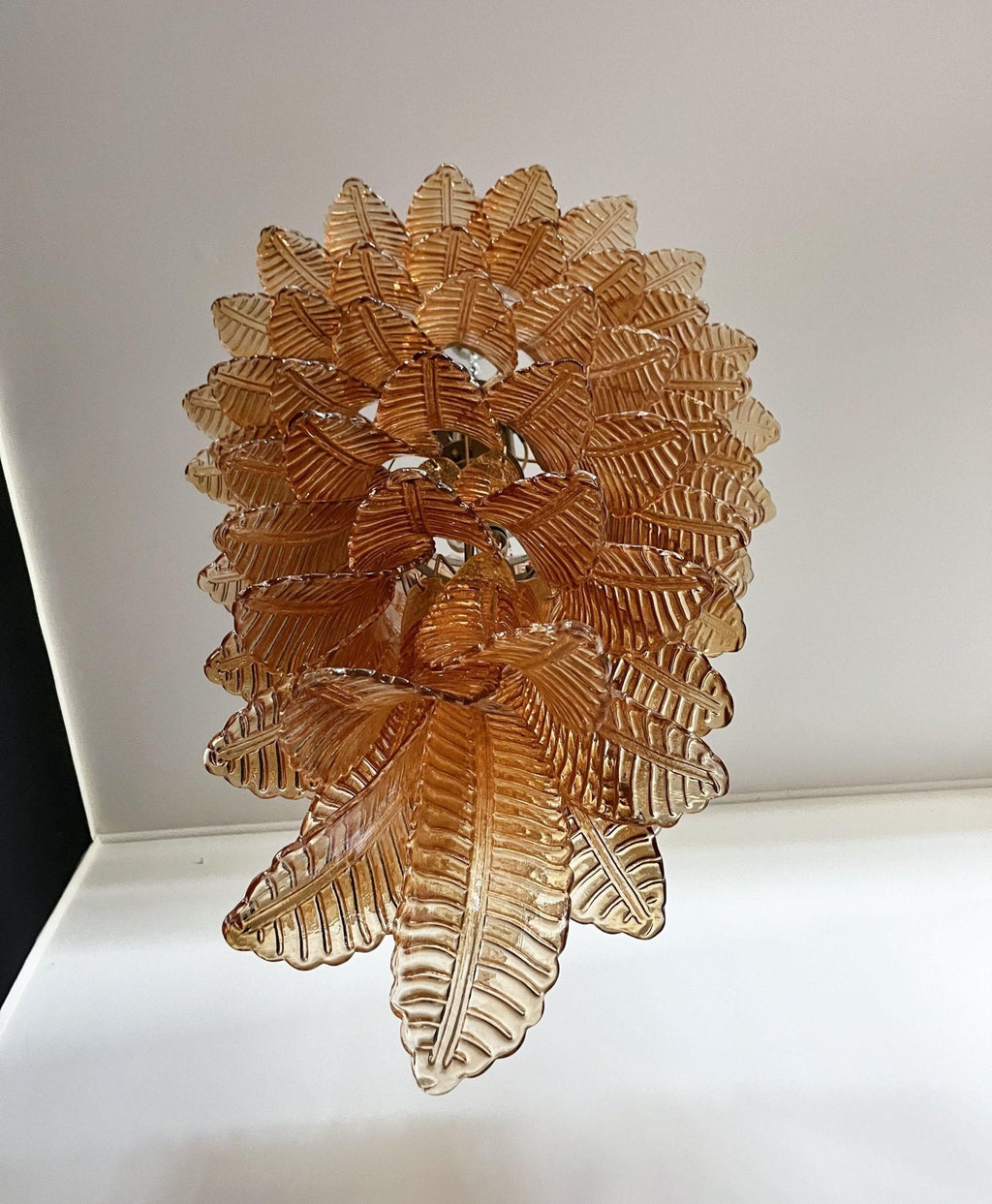 Rosalind Glass Amber Chandelier