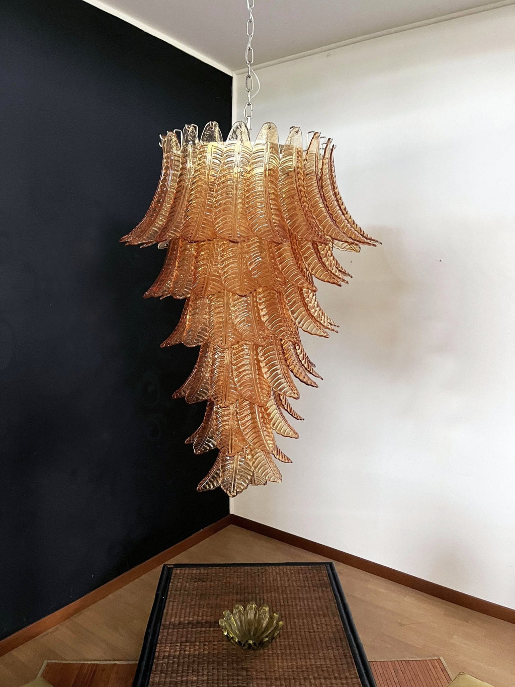 Rosalind Glass Amber Chandelier