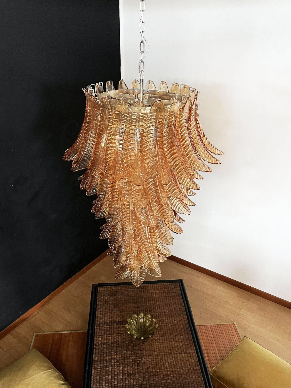Rosalind Glass Amber Chandelier