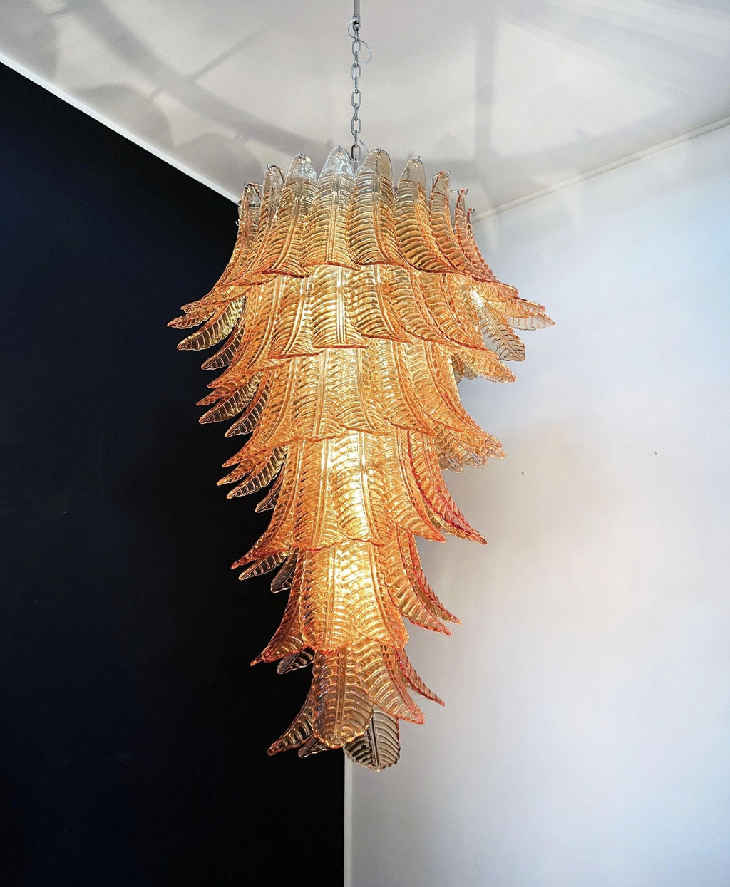 Rosalind Glass Amber Chandelier