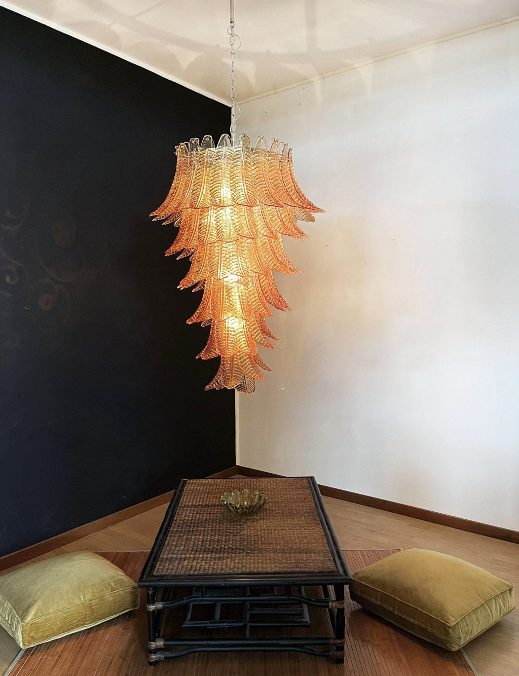Rosalind Glass Amber Chandelier