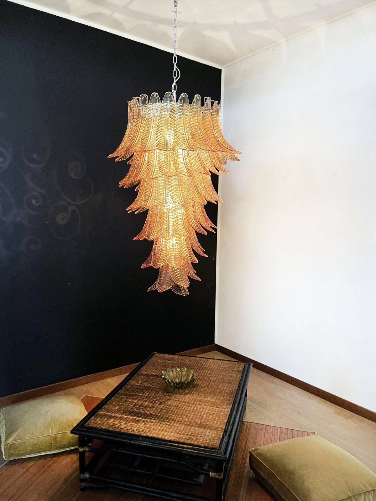 Rosalind Glass Amber Chandelier