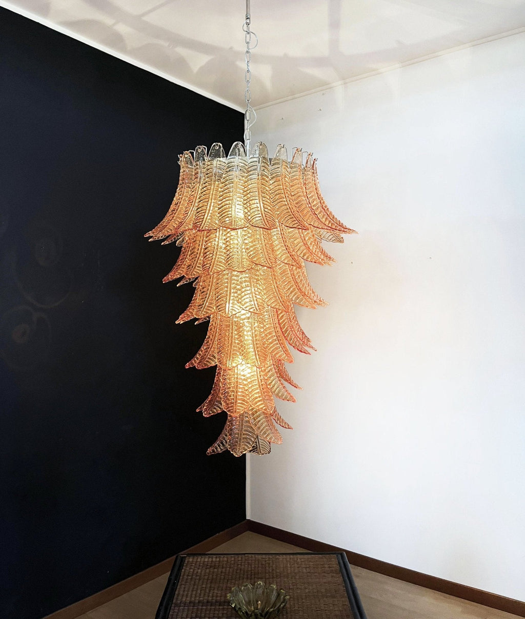Rosalind Glass Amber Chandelier