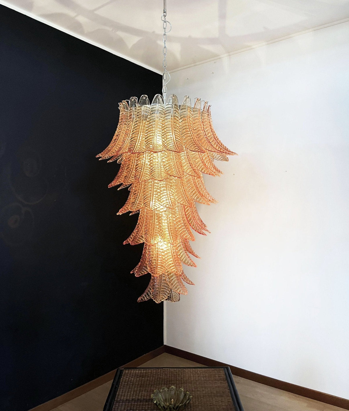 Rosalind Glass Amber Chandelier