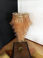 Rosalind Glass Amber Chandelier