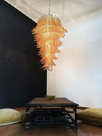 Rosalind Glass Amber Chandelier