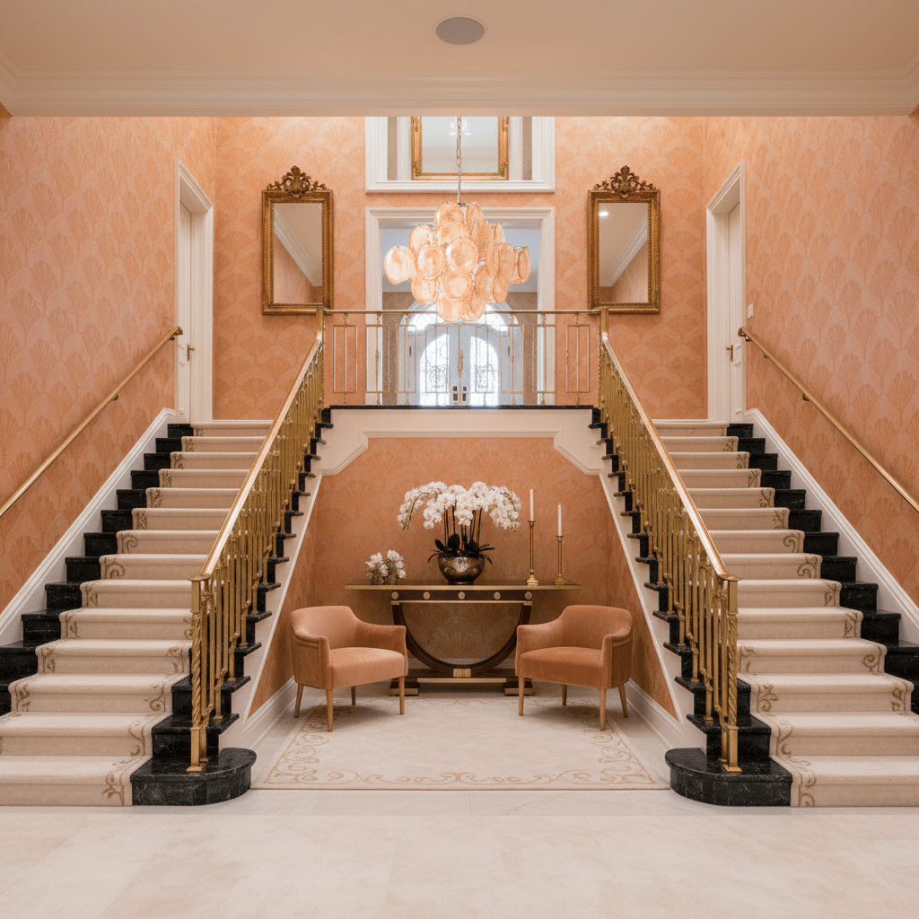 Aurelia Apricot Glass Chandelier