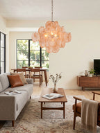 Aurelia Apricot Glass Chandelier