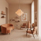 Aurelia Apricot Glass Chandelier