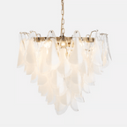 Lunara White Glass Chandelier