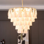 Lunara White Glass Chandelier