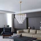 Lunara White Glass Chandelier