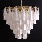 Lunara White Glass Chandelier