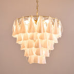 Lunara White Glass Chandelier