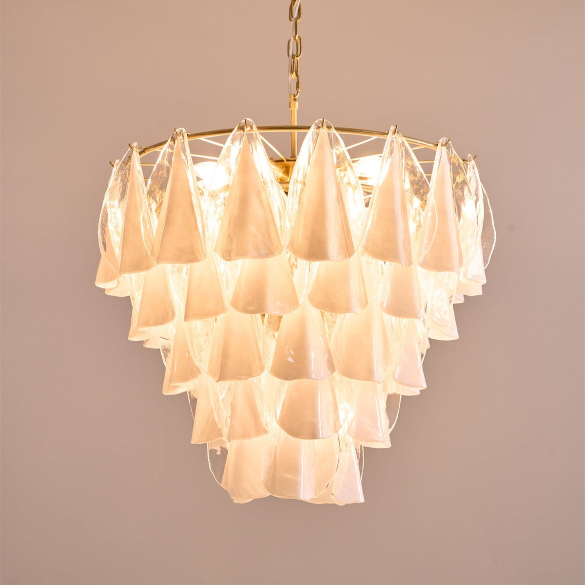 Lunara White Glass Chandelier