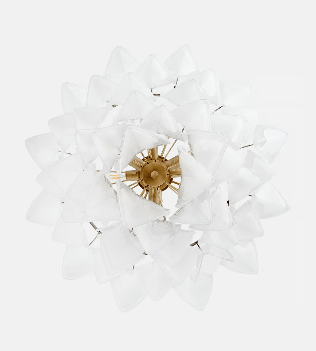 Lunara White Glass Chandelier