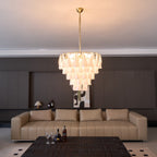 Lunara White Glass Chandelier