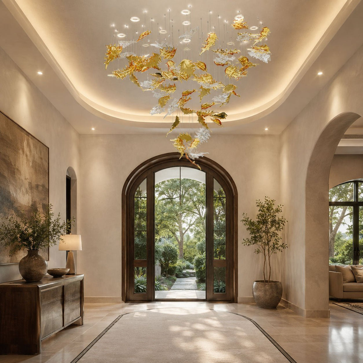 Flying Leaves Chandelier