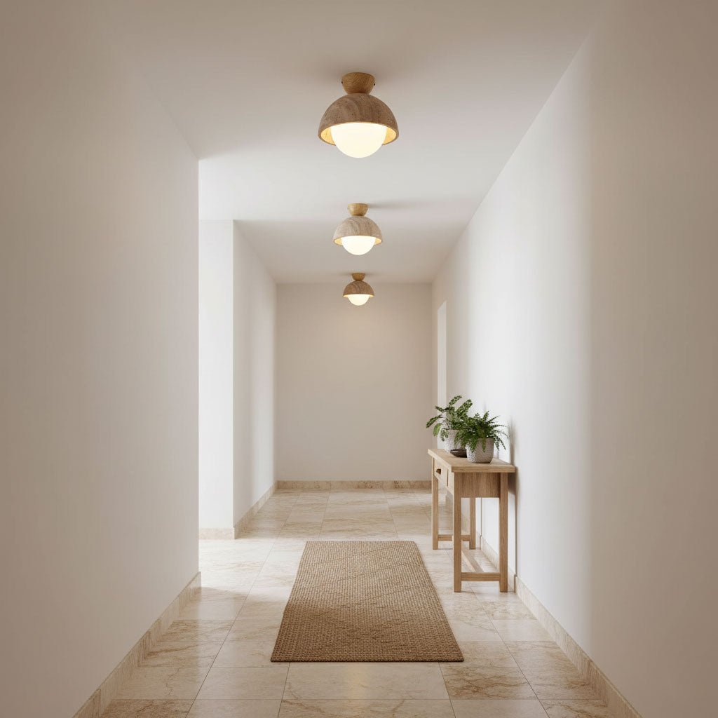 Flore Travertine Bud Ceiling Light